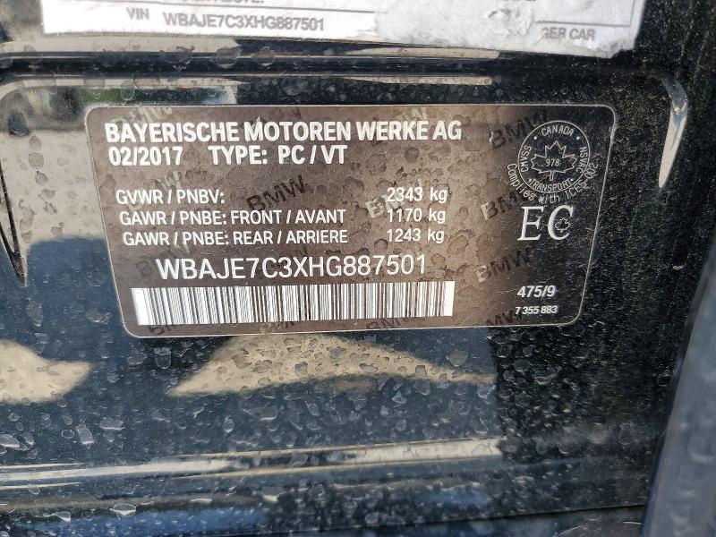 Aukcja sprzedaży 2017 Bmw 540, vin: WBAJE7C3XHG887501, numer aukcji: 65079736