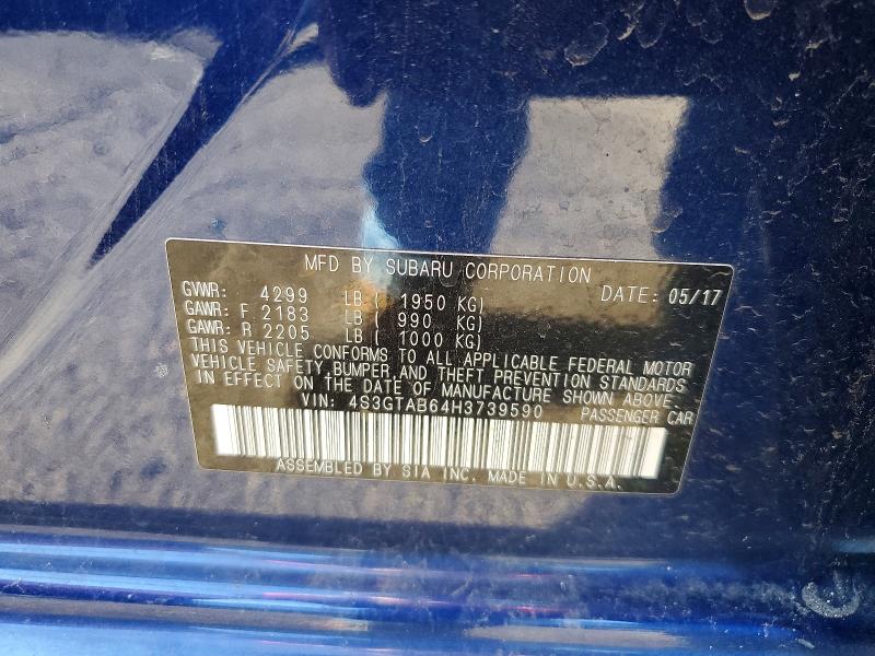 Aukcja sprzedaży 2017 Subaru Impreza, vin: 4S3GTAB64H3739590, numer aukcji: 65696936