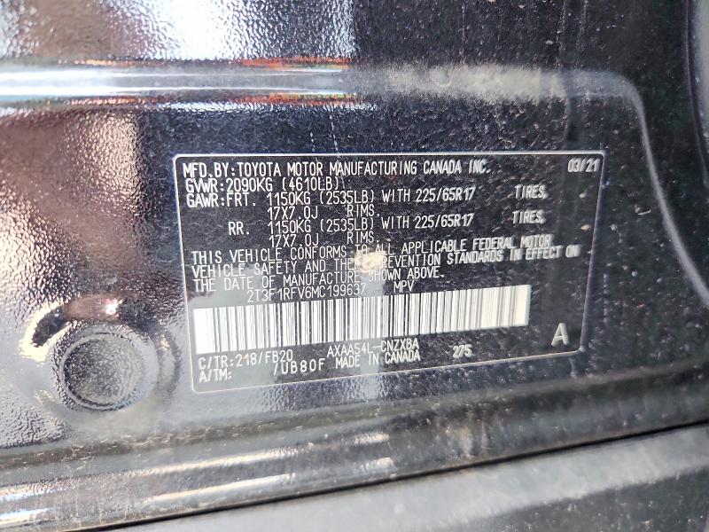 Продаж на аукціоні авто 2021 Toyota Rav4, vin: 2T3F1RFV6MC199637, номер лоту: 64428286