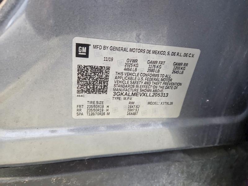 Aukcja sprzedaży 2020 Gmc Terrain, vin: 3GKALMEVXLL205313, numer aukcji: 63679826