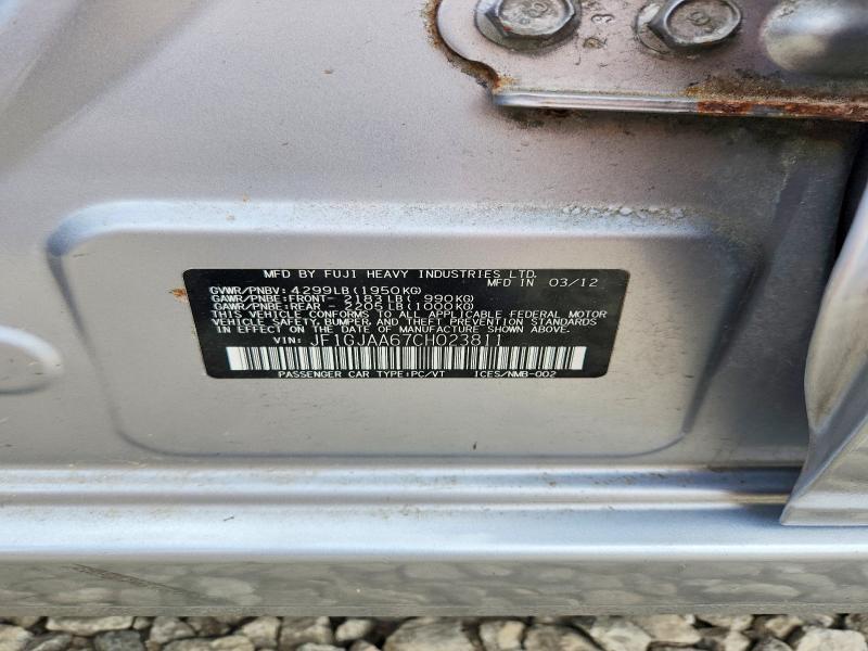 Продажа на аукционе авто 2012 Subaru Impreza, vin: JF1GJAA67CH023811, номер лота: 67192576