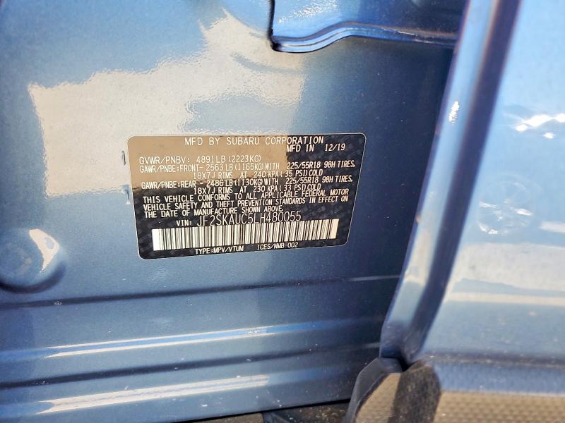 64406876 :رقم المزاد ، JF2SKAUC5LH480055 vin ، 2020 Subaru Forester مزاد بيع
