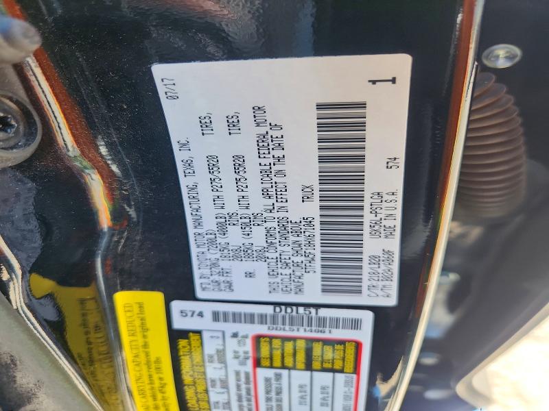Aukcja sprzedaży 2017 Toyota Tundra, vin: 5TFHW5F18HX671045, numer aukcji: 66610986