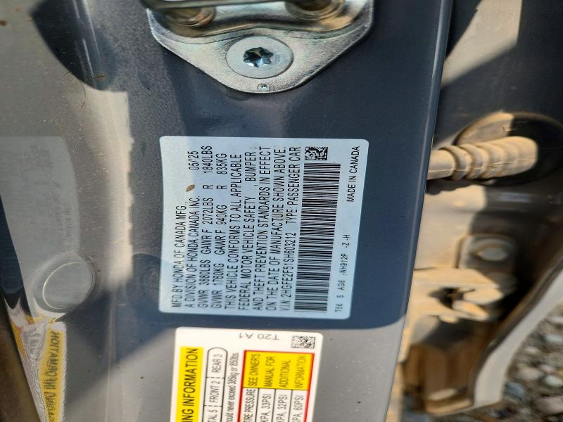 Продаж на аукціоні авто 2025 Honda Civic, vin: 2HGFE2F51SH603212, номер лоту: 64329566