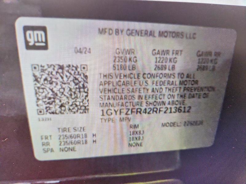 Продаж на аукціоні авто 2024 Cadillac Xt4, vin: 1GYFZFR42RF213612, номер лоту: 63143906