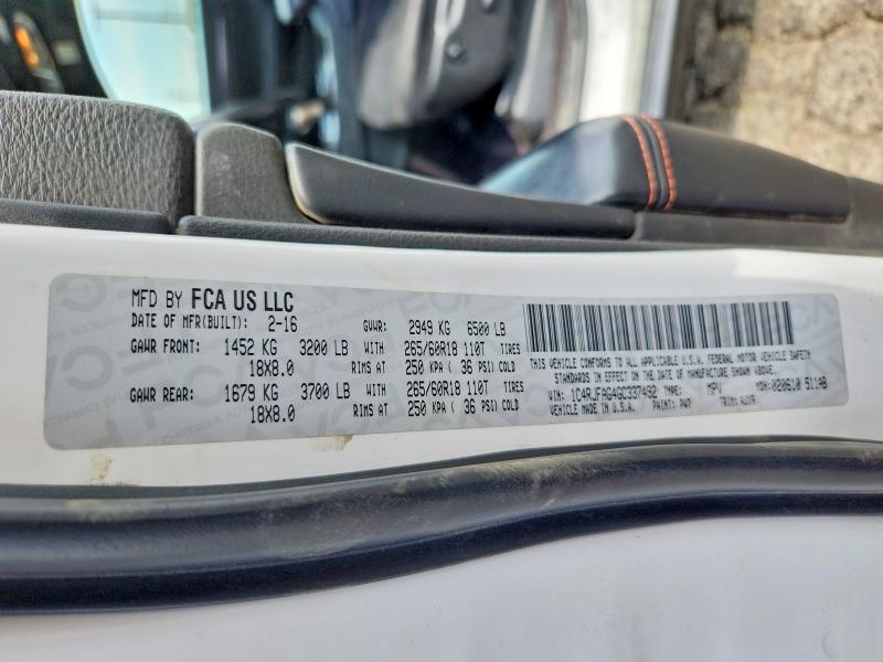 Aukcja sprzedaży 2016 Jeep Grand Cherokee, vin: 1C4RJFAG4GC337492, numer aukcji: 66455426