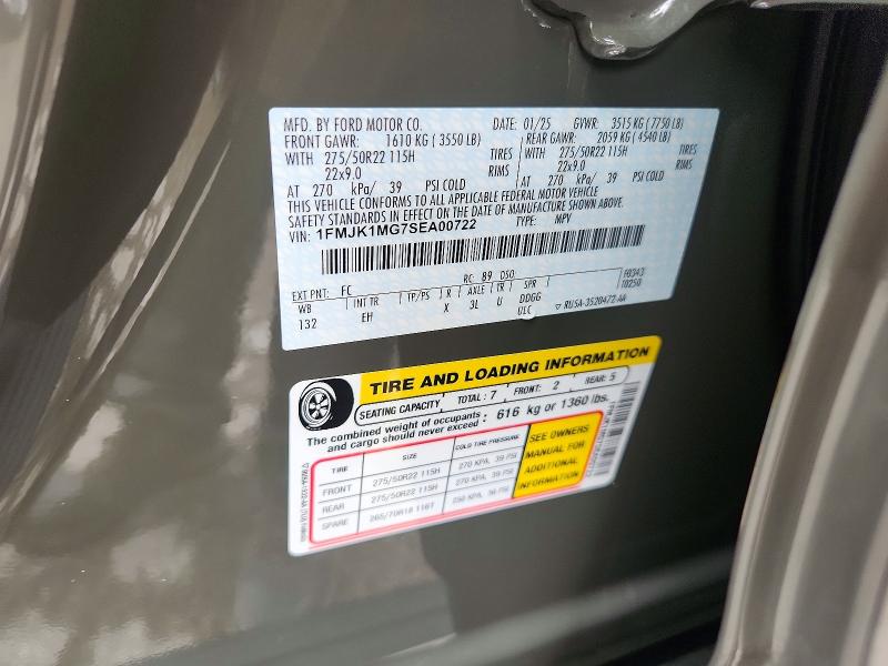Продаж на аукціоні авто 2025 Ford Expedition, vin: 1FMJK1MG7SEA00722, номер лоту: 64992896