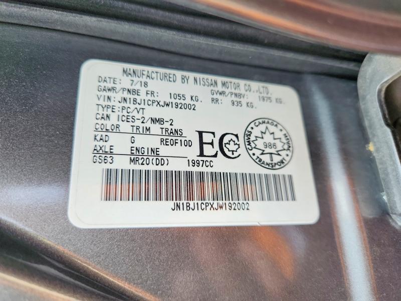 Aukcja sprzedaży 2018 Nissan Rogue Sport, vin: JN1BJ1CPXJW192002, numer aukcji: 65295526