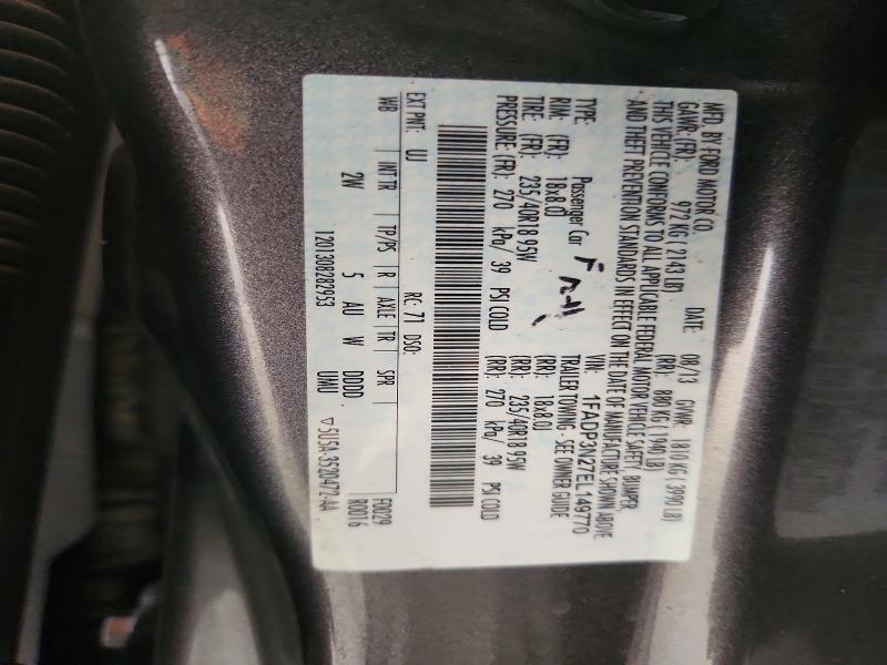 Продажа на аукционе авто 2014 Ford Focus, vin: 1FADP3N27EL149770, номер лота: 65295506