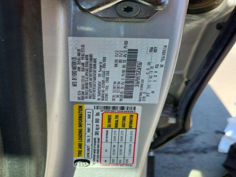Aukcja sprzedaży 2016 Ford Fusion, vin: 3FA6P0H72GR369367, numer aukcji: 66274356