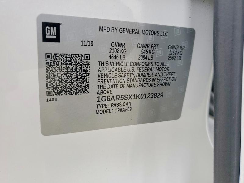 Продаж на аукціоні авто 2019 Cadillac Cts, vin: 1G6AR5SX1K0123829, номер лоту: 65864266