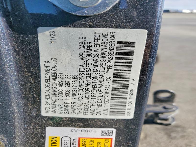 63259446 :رقم المزاد ، 1HGCY2F81RA019132 vin ، 2024 Honda Accord مزاد بيع