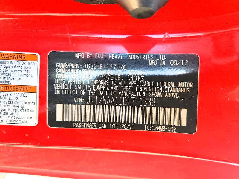Продаж на аукціоні авто 2013 Scion Fr-s, vin: JF1ZNAA12D1711338, номер лоту: 65538306