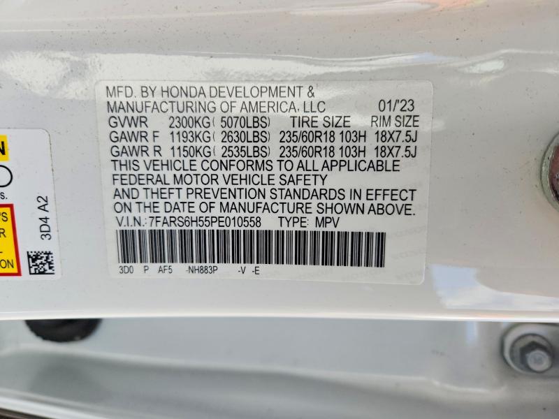 Aukcja sprzedaży 2023 Honda Cr-v, vin: 7FARS6H55PE010558, numer aukcji: 63443996