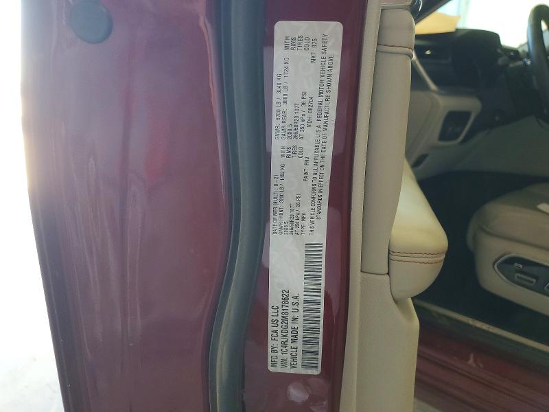 65184006 :رقم المزاد ، 1C4RJKDG2M8178622 vin ، 2021 Jeep Grand Cherokee مزاد بيع