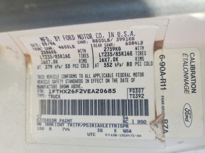 Продажа на аукционе авто 1997 Ford F250, vin: 1FTHX26F2VEA20685, номер лота: 64131216