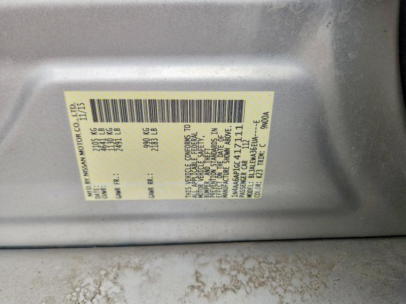 Aukcja sprzedaży 2016 Nissan Maxima, vin: 1N4AA6AP1GC417111, numer aukcji: 64839706