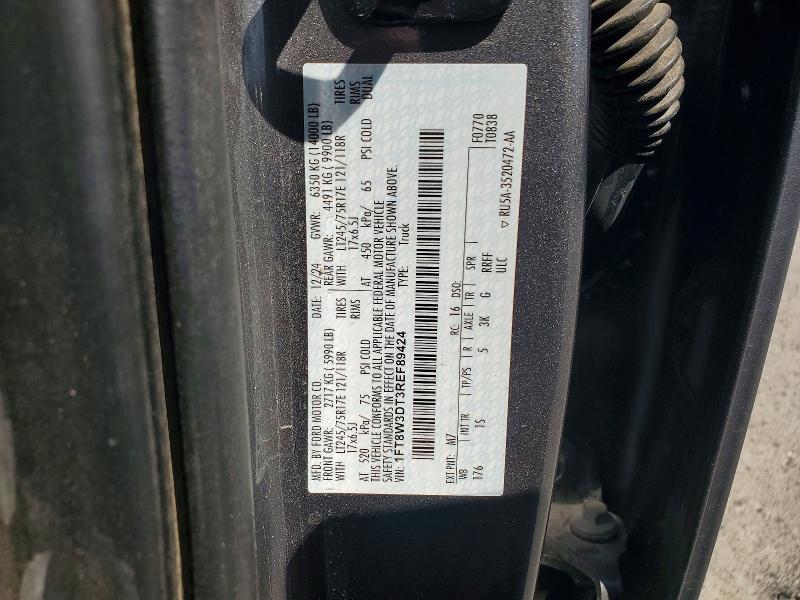 2024 Ford F350 მანქანა იყიდება აუქციონზე, vin: 1FT8W3DT3REF89424, აუქციონის ნომერი: 63856896