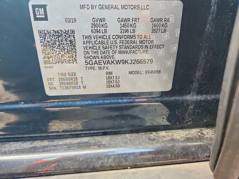 Aukcja sprzedaży 2019 Buick Enclave, vin: 5GAEVAKW9KJ266579, numer aukcji: 65725006