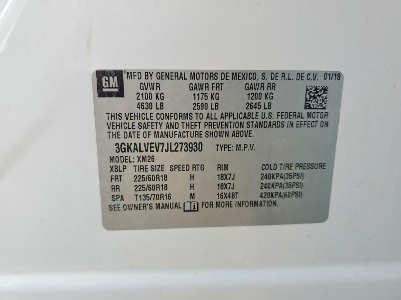 2018 Gmc Terrain მანქანა იყიდება აუქციონზე, vin: 3GKALVEV7JL273930, აუქციონის ნომერი: 66075106