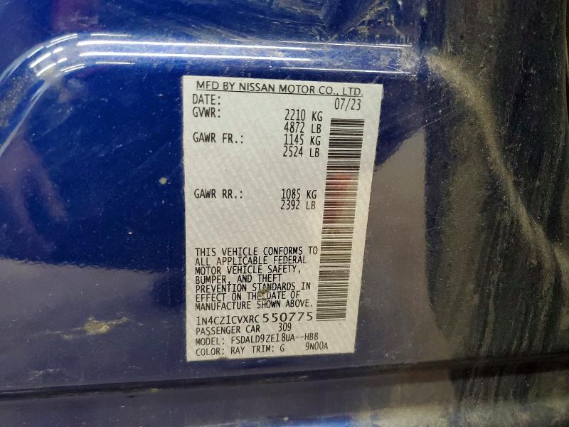 66041656 :رقم المزاد ، 1N4CZ1CVXRC550775 vin ، 2024 Nissan Leaf مزاد بيع