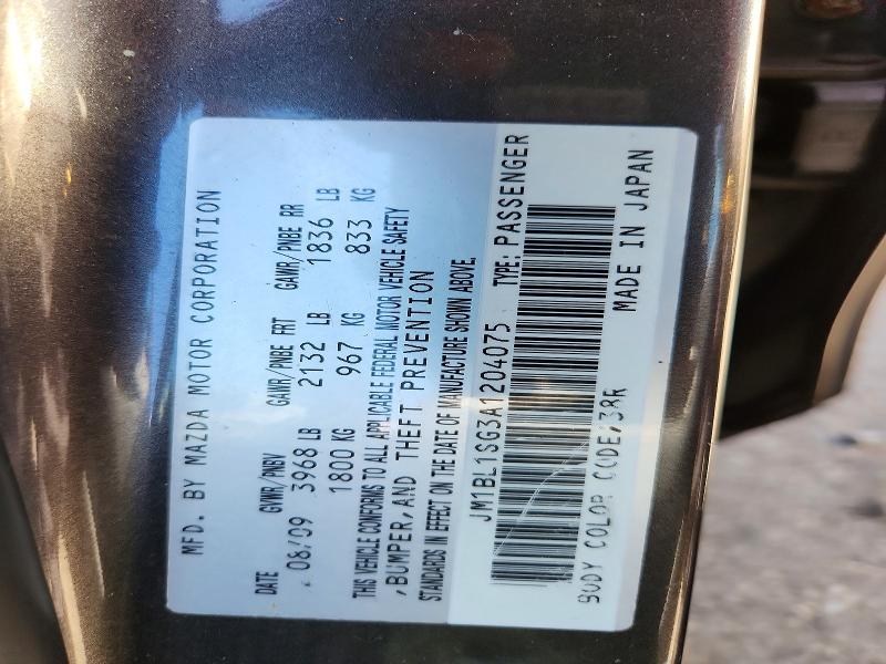 Aukcja sprzedaży 2010 Mazda 3, vin: JM1BL1SG3A1204075, numer aukcji: 64626266