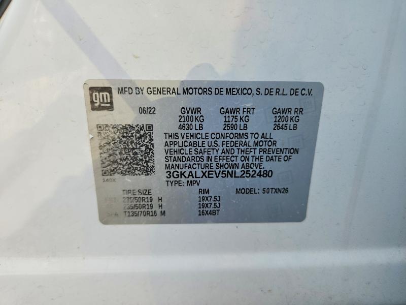 Aukcja sprzedaży 2022 Gmc Terrain, vin: 3GKALXEV5NL252480, numer aukcji: 63504576