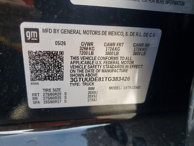 Продажа на аукционе авто 2026 Gmc Sierra, vin: 3GTUUDE81TG383426, номер лота: 65404916