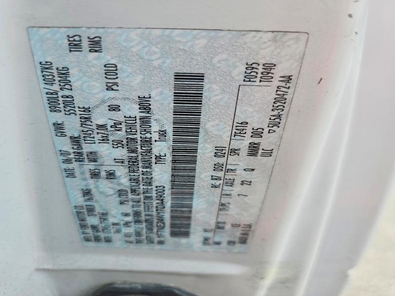 2007 Ford E-250 Econo Crg მანქანა იყიდება აუქციონზე, vin: 1FTNE24W17DA49003, აუქციონის ნომერი: 63470806