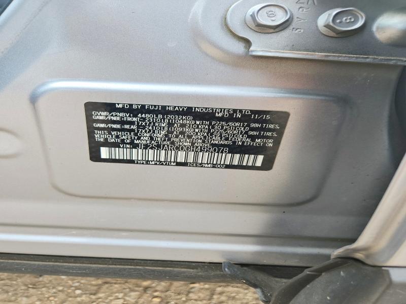 Aukcja sprzedaży 2016 Subaru Forester, vin: JF2SJARC0GH499078, numer aukcji: 65746546