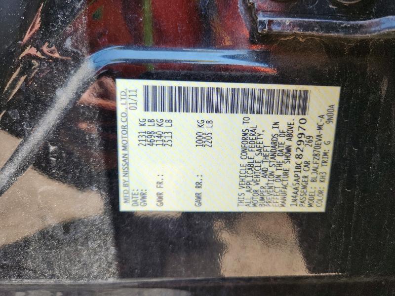 Продаж на аукціоні авто 2011 Nissan Maxima, vin: 1N4AA5AP1BC829970, номер лоту: 66752076