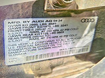 2025 Audi Q7 მანქანა იყიდება აუქციონზე, vin: WA1LVBF78SD005015, აუქციონის ნომერი: 62721656