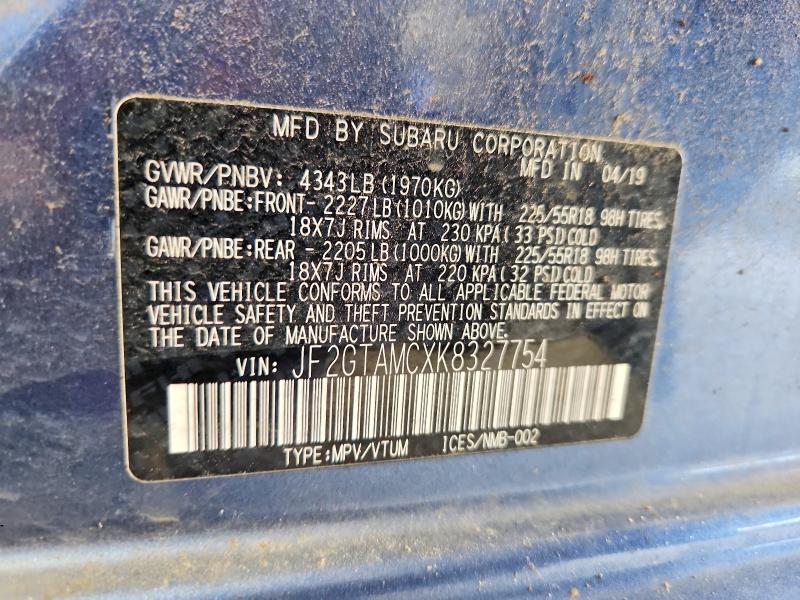 Продажа на аукционе авто 2019 Subaru Crosstrek, vin: JF2GTAMCXK8327754, номер лота: 67069016