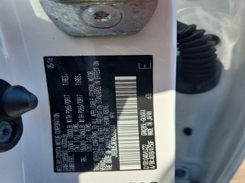 62312536 :رقم المزاد ، JTEBU5JR7G5351844 vin ، 2016 Toyota 4runner مزاد بيع
