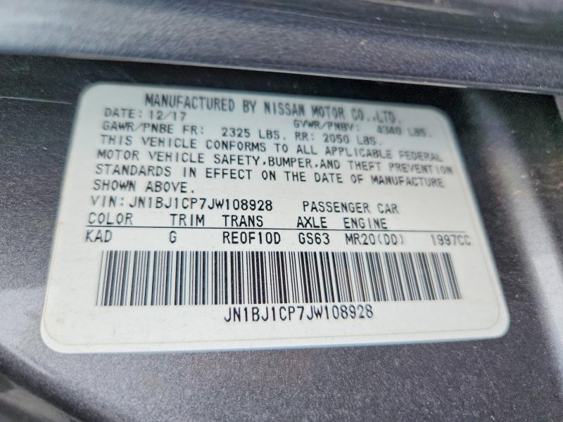 Продажа на аукционе авто 2018 Nissan Rogue Sport, vin: JN1BJ1CP7JW108928, номер лота: 66825636