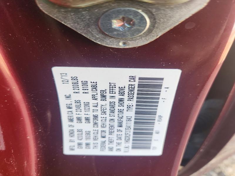 66219496 :رقم المزاد ، 1HGCR2F37EA111843 vin ، 2014 Honda Accord مزاد بيع