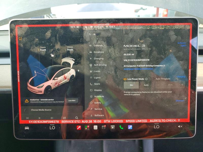 66966906 :رقم المزاد ، 5YJ3E1EA3MF096378 vin ، 2021 Tesla Model 3 مزاد بيع
