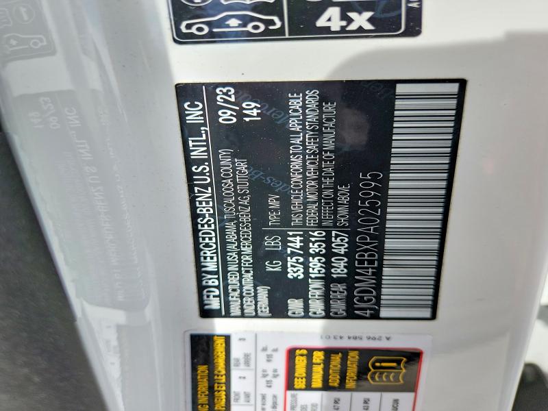 64824526 :رقم المزاد ، 4JGDM4EBXPA025995 vin ، 2023 Mercedes-benz Eqs Suv مزاد بيع