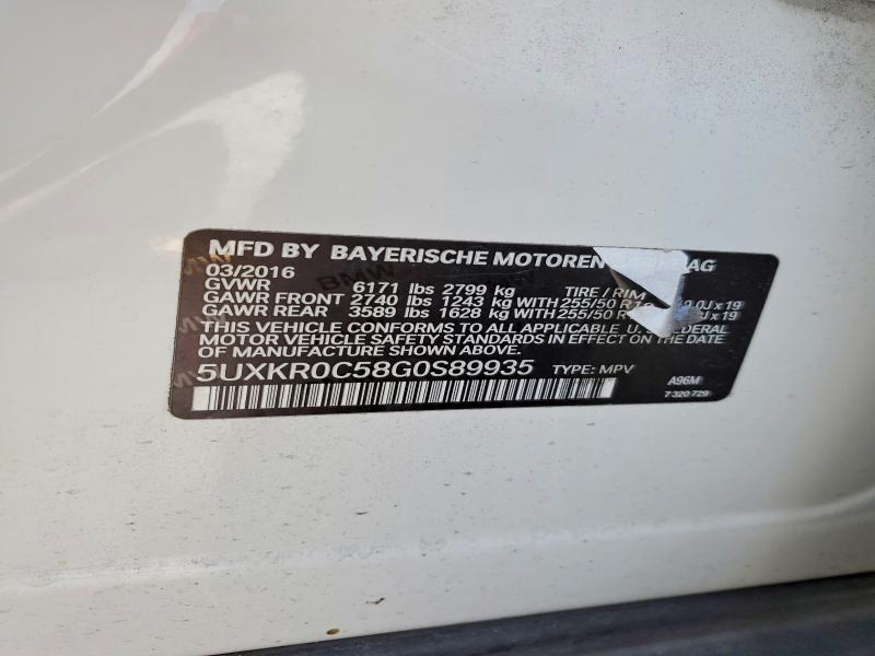 Aukcja sprzedaży 2016 Bmw X5, vin: 5UXKR0C58G0S89935, numer aukcji: 63882626