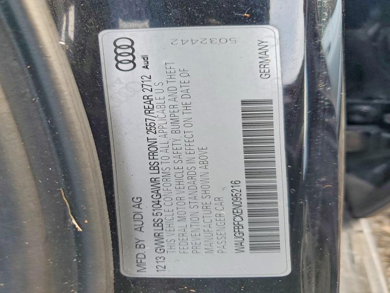 64486606 :رقم المزاد ، WAUGFBFCXEN095216 vin ، 2014 Audi A6 مزاد بيع