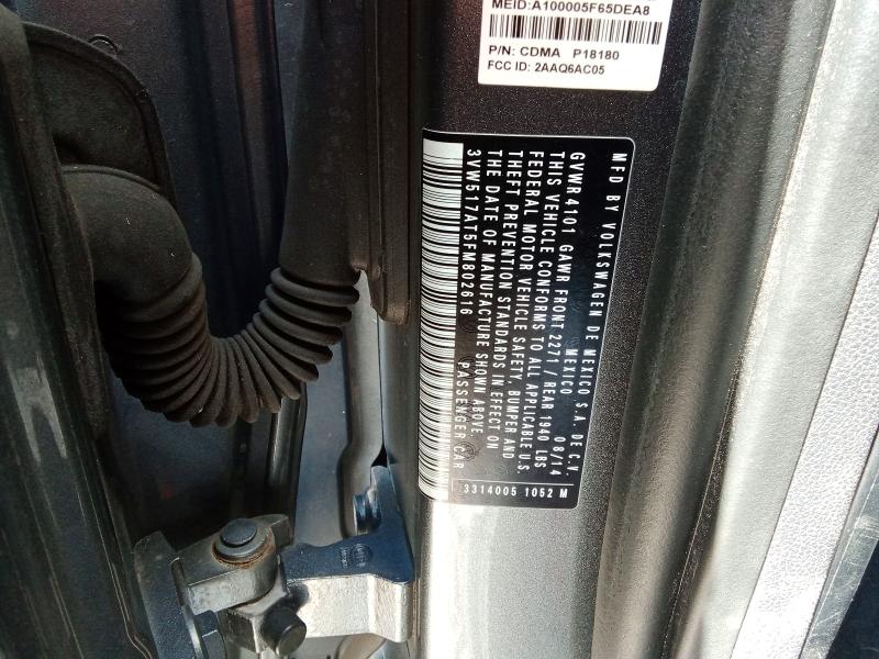 63390456 :رقم المزاد ، 3VW517AT5FM802616 vin ، 2015 Volkswagen Beetle مزاد بيع