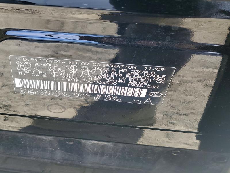 Продажа на аукционе авто 2010 Lexus Es, vin: JTHBK1EG0A2364650, номер лота: 64502136