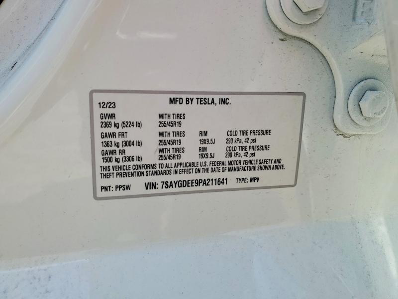 Продаж на аукціоні авто 2023 Tesla Model Y, vin: 7SAYGDEE9PA211641, номер лоту: 64983686