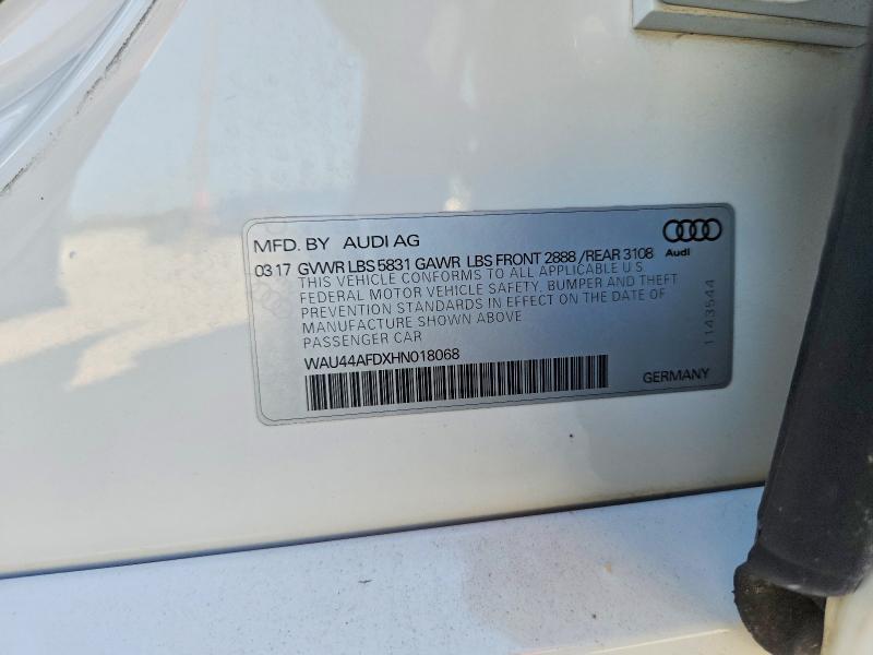 Aukcja sprzedaży 2017 Audi A8, vin: WAU44AFDXHN018068, numer aukcji: 67120916