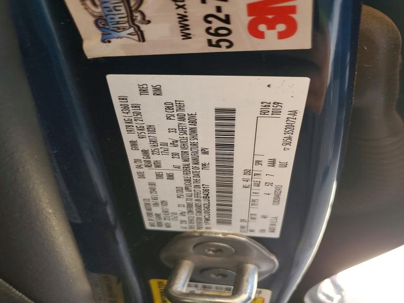 65053396 :رقم المزاد ، 1FMCU0G62LUB43617 vin ، 2020 Ford Escape مزاد بيع