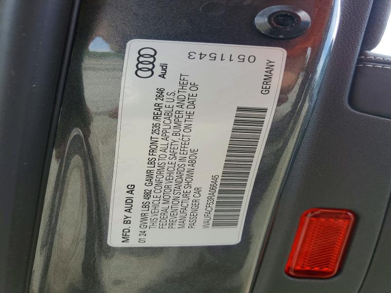65118396 :رقم المزاد ، WAUFACF53RA066445 vin ، 2024 Audi A5 مزاد بيع