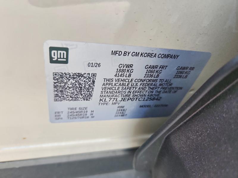 65866716 :رقم المزاد ، KL77LJEP0TC125842 vin ، 2026 Chevrolet Trax مزاد بيع