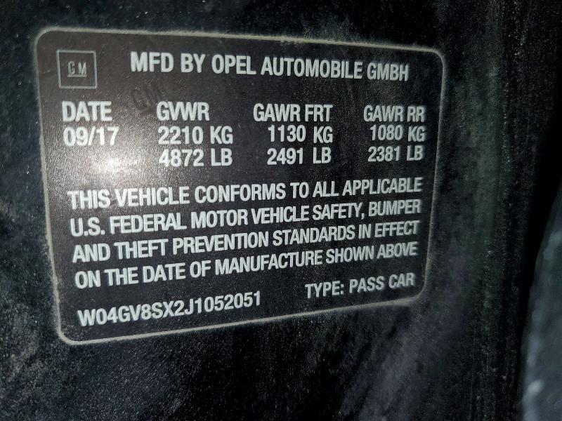 Продаж на аукціоні авто 2018 Buick Regal Tourx, vin: W04GV8SX2J1052051, номер лоту: 64215726