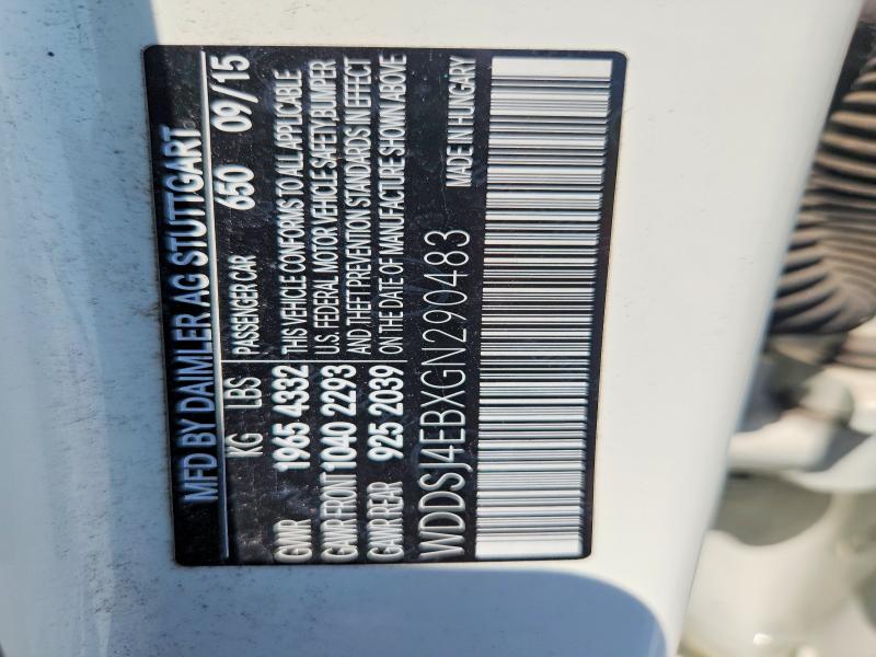 66931826 :رقم المزاد ، WDDSJ4EBXGN290483 vin ، 2016 Mercedes-benz Cla مزاد بيع