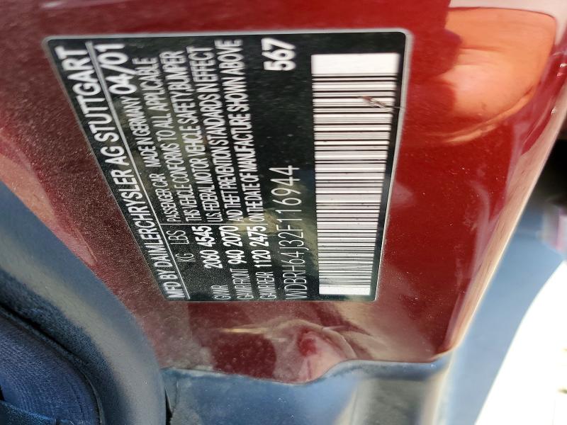 63772126 :رقم المزاد ، WDBRH64J32F116944 vin ، 2002 Mercedes-benz C مزاد بيع